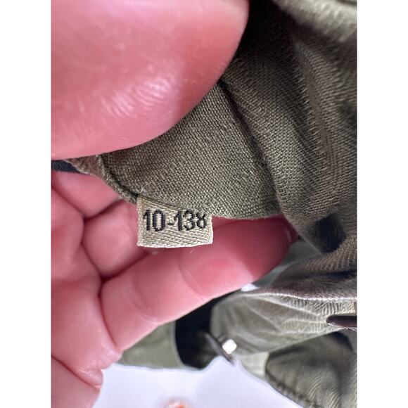 Zadig & Voltaire Teen Girls Military Style Shirt Dress 138/ US 10 Green - Picture 5 of 5